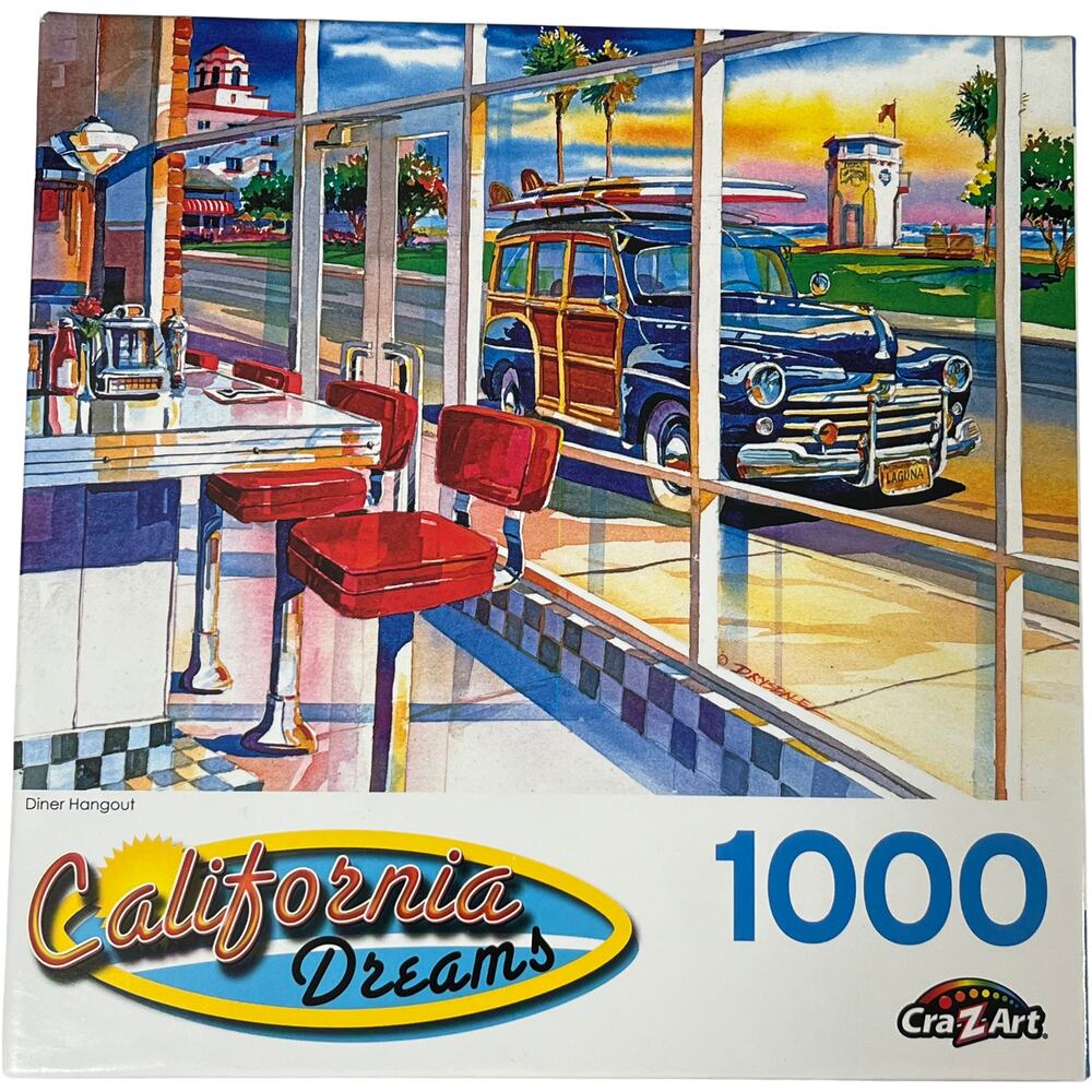 Cra-Z-Art California Dreams Diner Hangout 1000 Piece Jigsaw Puzzle